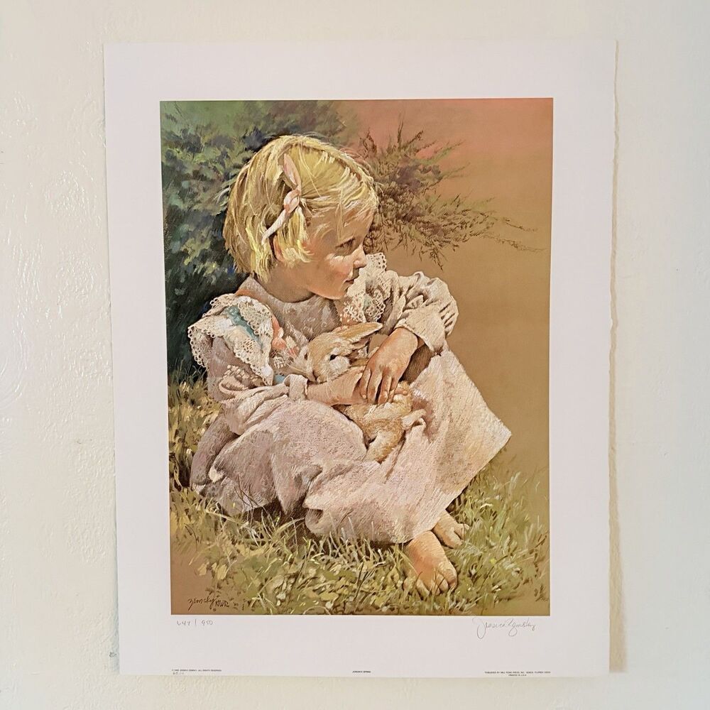Jessica Zemsky Signed Hand Numbered Print Jordan’s Spring Vtg 1980 25 X 19.75”